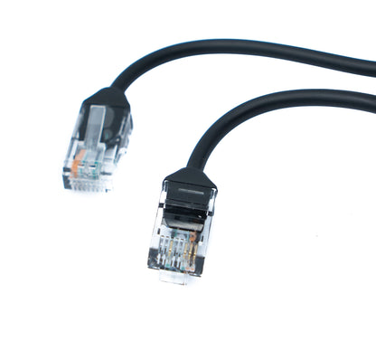 SYSTEM-S 2x Coaxial Kabel 10 cm RJ45 Stecker zu BNC Buchse für HD Kameras in Schwarz