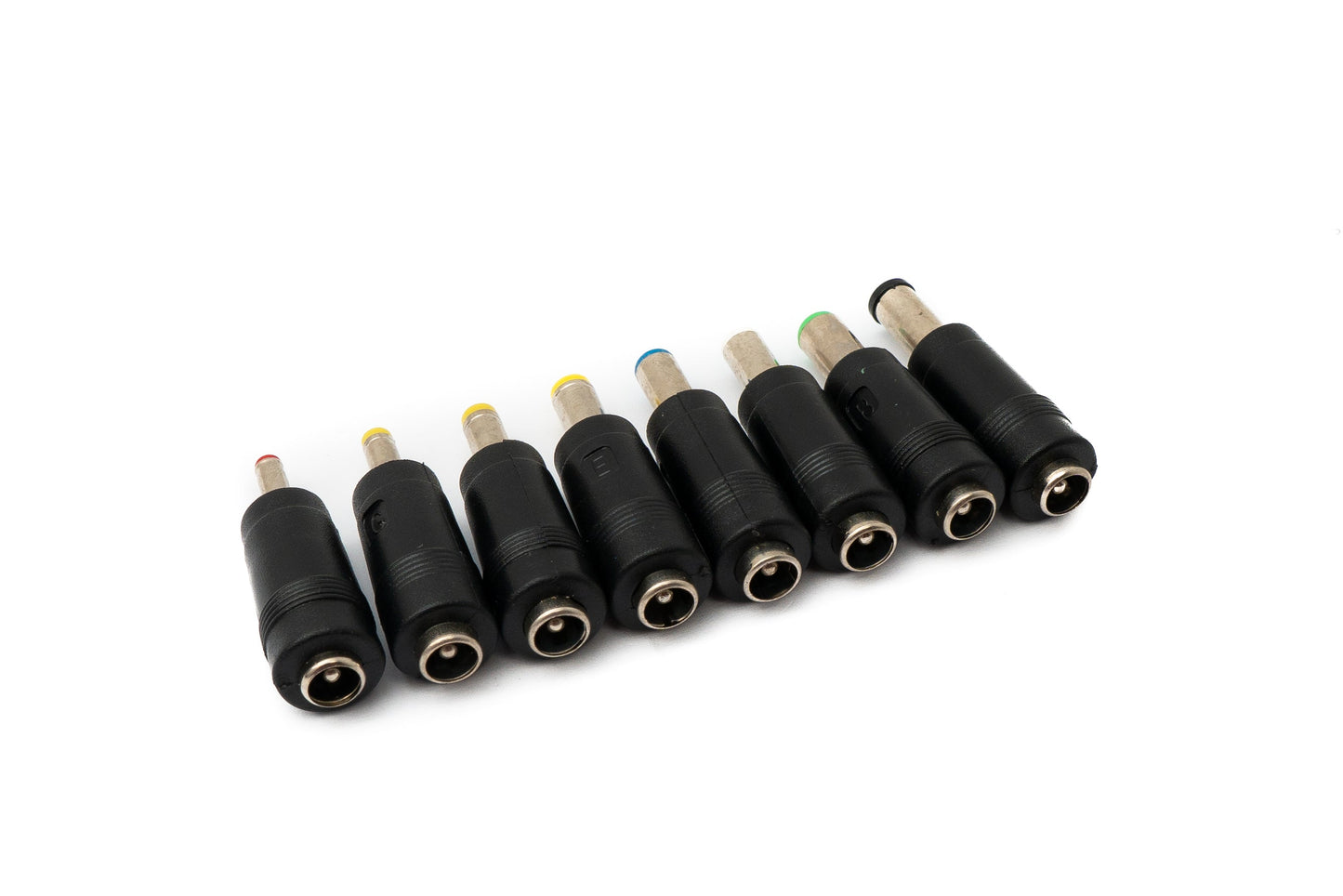 SYSTEM-S DC Adapter 8er Set DC 20V 5,5 x 2,1 mm zu weiteren DC Buchse Kabel in Schwarz
