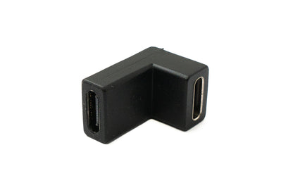 SYSTEM-S USB 3.1 Adapter Typ C Buchse zu Buchse Winkel Kabel in Schwarz