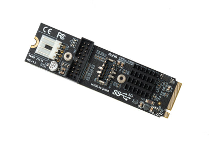 SYSTEM-S NVME Adapter M-key M.2 NGFF SATA SSD zu USB 3.1 Typ C & 3.0 Typ A Stecker Grau