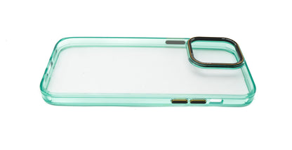SYSTEM-S Schutzhülle stoßfest aus TPU in Grün Transparent Hülle für iPhone 14 Pro Max