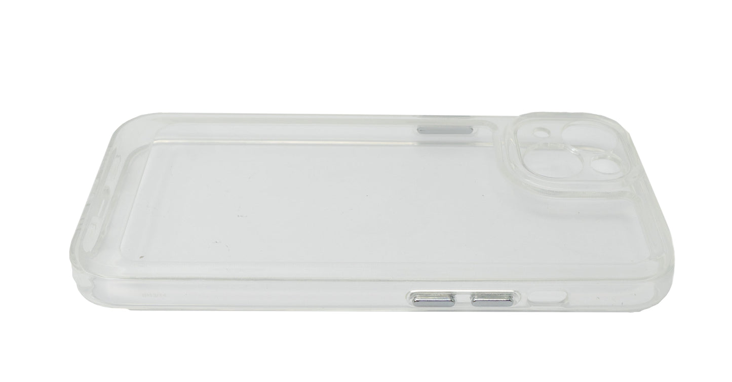 SYSTEM-S protective case shockproof made of TPU silicone in white transparent case for iPhone 14
