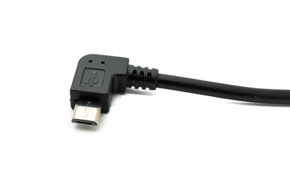 SYSTEM-S USB 2.0 cable 30 cm type A male to micro B male angled left up angled 