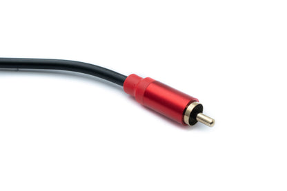 SYSTEM-S Y Cinch RCA Kabel 25 cm 1 polig Stecker zu 2x Buchse Audio in Schwarz