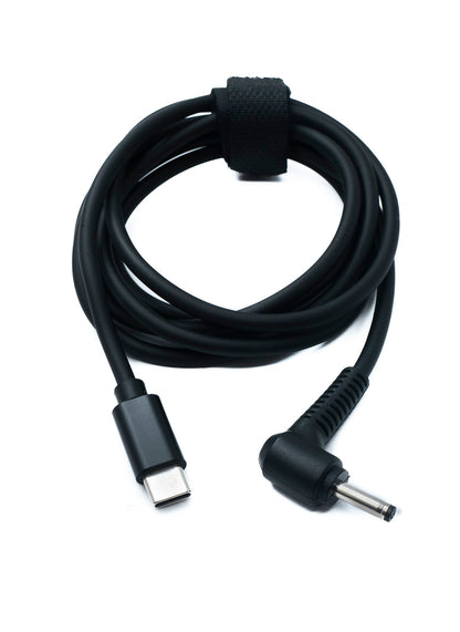 SYSTEM-S DC 20V cable 150 cm 3.5 x 1.35 plug to USB 3.1 Type C plug angle