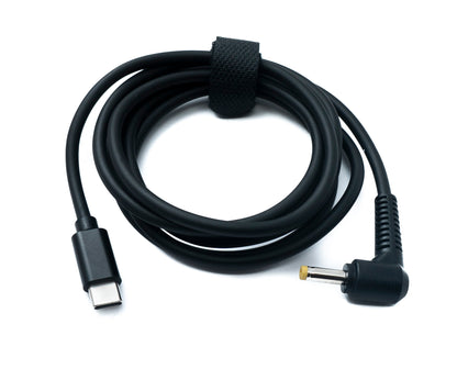 SYSTEM-S DC 20V Kabel 150 cm 4,0 x 1,7 Stecker zu USB 3.1 Typ C Stecker Winkel