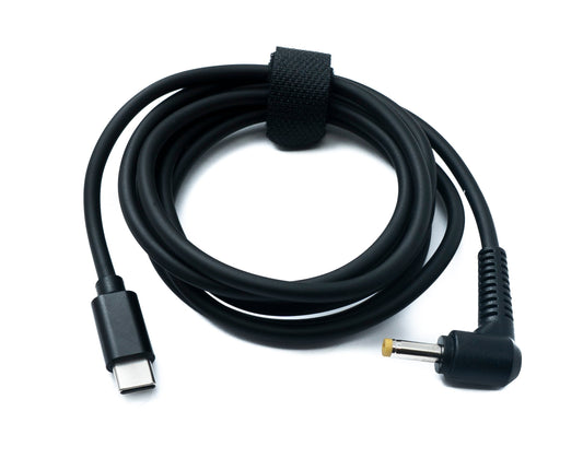 SYSTEM-S DC 20V Kabel 150 cm 4,0 x 1,7 Stecker zu USB 3.1 Typ C Stecker Winkel