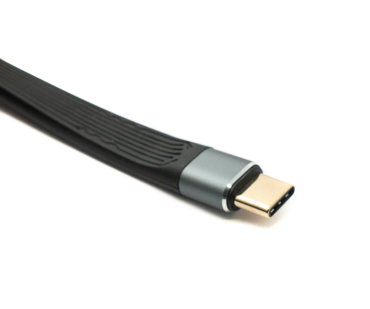 SYSTEM-S USB 3.1 Gen 2 cable 20 cm Type C male to male flat cable 10 Gbit/s 100W