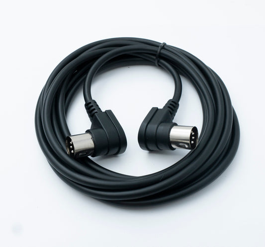SYSTEM-S MIDI Kabel 3 m Din 5 Pin Stecker zu Stecker Winkel