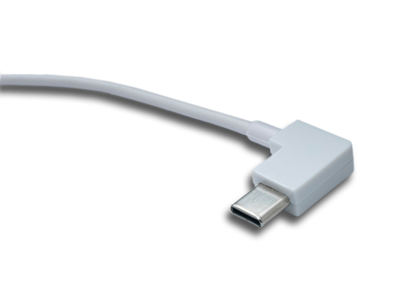 SYSTEM-S USB 3.1 cable 200 cm Type C male to 2.0 A female angle in white