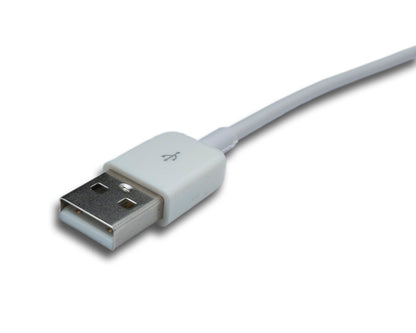 SYSTEM-S USB 3.1 cable 200 cm Type C male to 2.0 A female angle in white