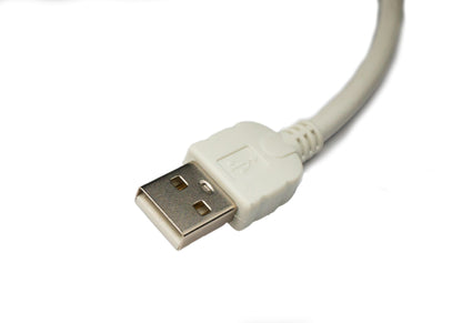 SYSTEM-S USB 2.0 cable 300 cm Micro B plug to Type A plug in white 