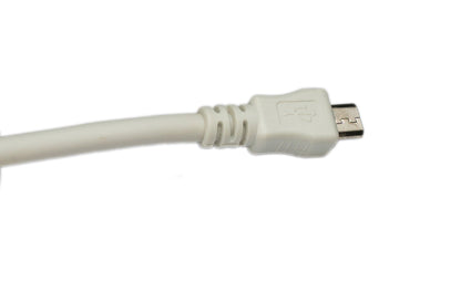 SYSTEM-S USB 2.0 cable 300 cm Micro B plug to Type A plug in white 