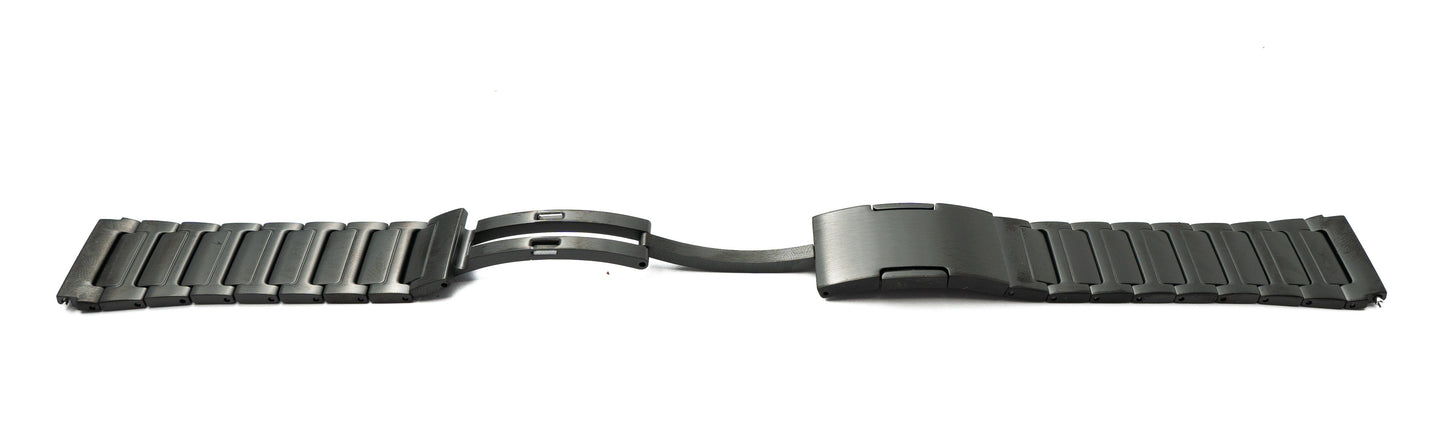 SYSTEM-S 22 mm titanium bracelet with folding clasp for Huawei Smartwatch in black