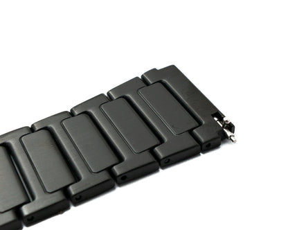 SYSTEM-S 22 mm titanium bracelet with folding clasp for Huawei Smartwatch in black