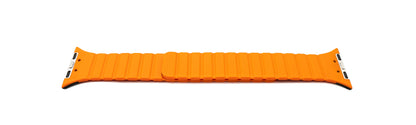SYSTEM-S bracelet 38 40 41 mm made of silicone flexible magnetic for Apple Watch Smartwatch Black Orange