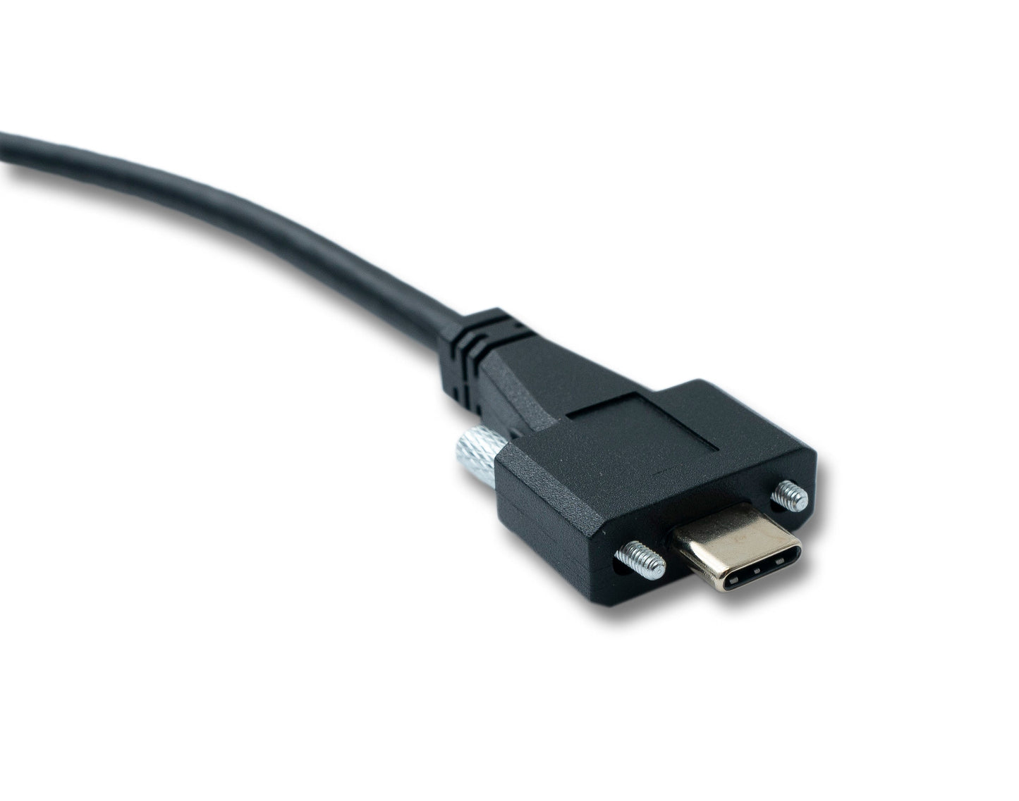 SYSTEM-S USB 3.1 Gen 2 Kabel 100 cm Typ C Stecker zu Stecker Panel Mount Winkel Up Down Angled 10 Gbit/s 100W