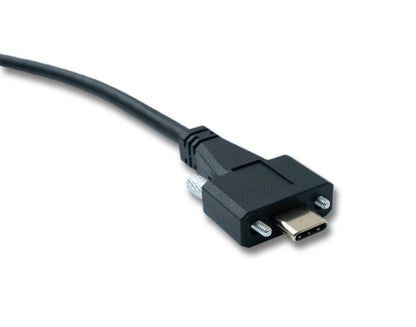 SYSTEM-S USB 3.1 Gen 2 Kabel 100 cm Typ C Stecker zu Stecker Panel Mount Winkel Up Down Angled 10 Gbit/s 100W