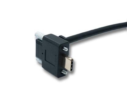 SYSTEM-S USB 3.1 Gen 2 Kabel 100 cm Typ C Stecker zu Stecker Panel Mount Winkel Up Down Angled 10 Gbit/s 100W