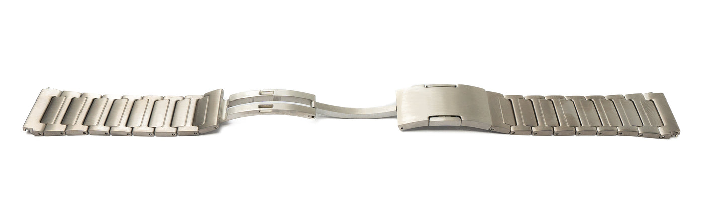 SYSTEM-S Armband 22 mm aus Titan mit Faltschließe für Huawei Smartwatch in Grau
