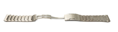 SYSTEM-S Armband 22 mm aus Titan mit Faltschließe für Huawei Smartwatch in Grau