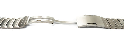 SYSTEM-S Armband 22 mm aus Titan mit Faltschließe für Huawei Smartwatch in Grau