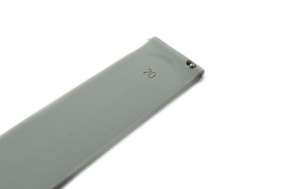 SYSTEM-S 20 mm silicone strap with folding clasp for Smartwatch with sprinkles print in grey