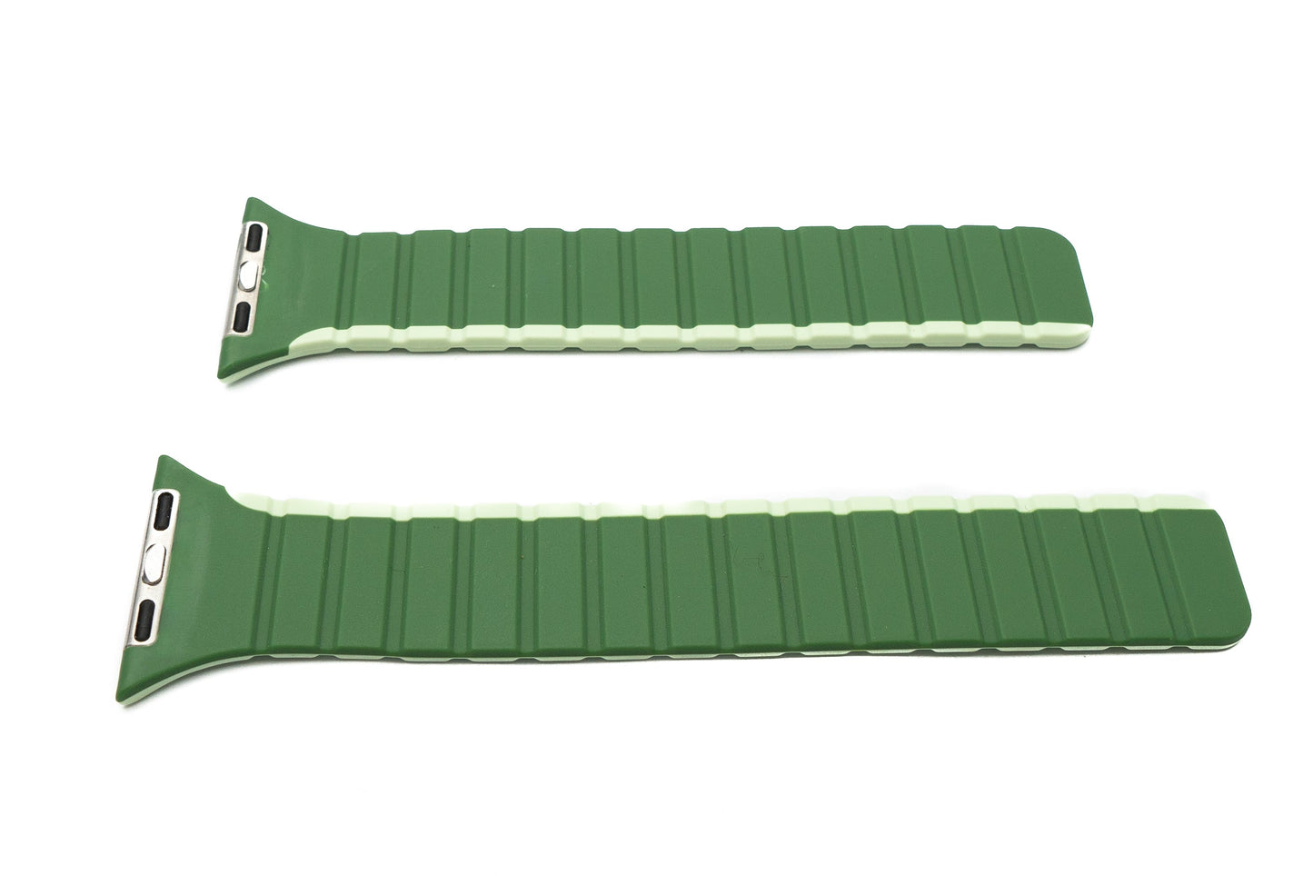 SYSTEM-S Armband 38 40 41 mm aus Silikon flexibel magnetisch für Apple Watch Smartwatch Grün Lime