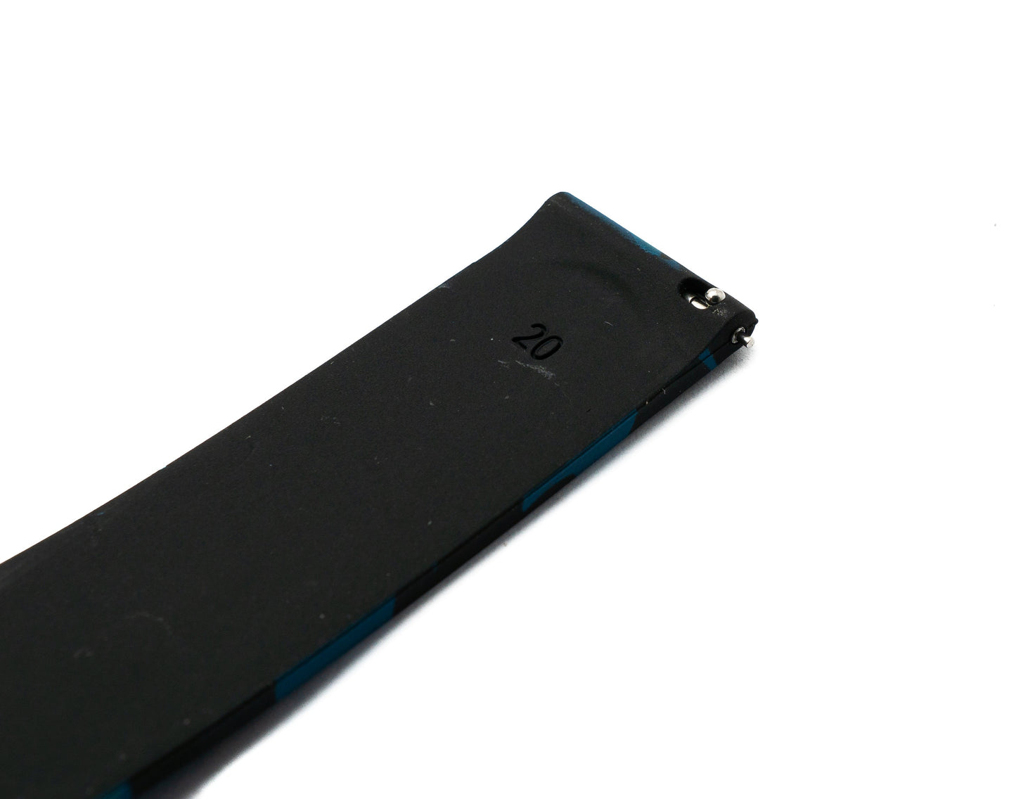 SYSTEM-S 20 mm silicone strap with folding clasp for Smartwatch with camouflage print in blue