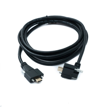 SYSTEM-S USB 3.1 Gen 2 Cable 2 m Type C Male to Male Panel Mount Angled Up Down Angled 10 Gbit/s 100W