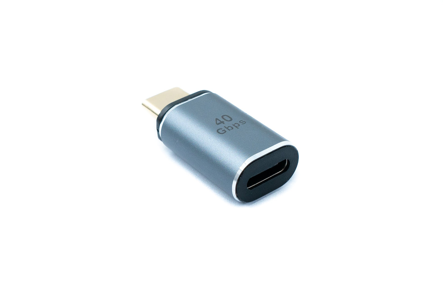SYSTEM-S USB4 USB Adapter Typ C Stecker zu Buchse 40 Gbit/s USB 4.0 Kabel in Grau 100W