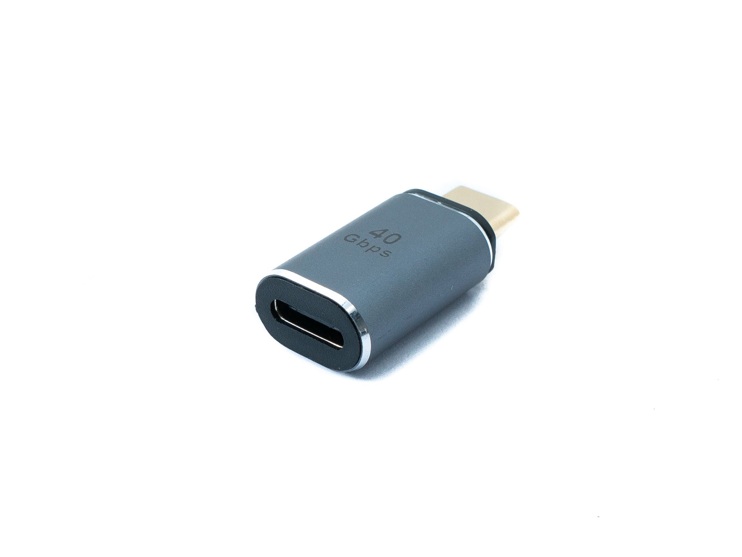 SYSTEM-S USB4 USB Adapter Typ C Stecker zu Buchse 40 Gbit/s USB 4.0 Kabel in Grau 100W