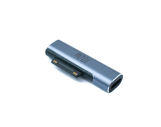 SYSTEM-S USB 3.1 Adapter Typ C Buchse für Microsoft Surface Pro 7 8 5 4 3 Go Kabel in Grau