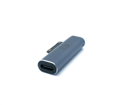 SYSTEM-S USB 3.1 Adapter Typ C Buchse für Microsoft Surface Pro 7 8 5 4 3 Go Kabel in Grau