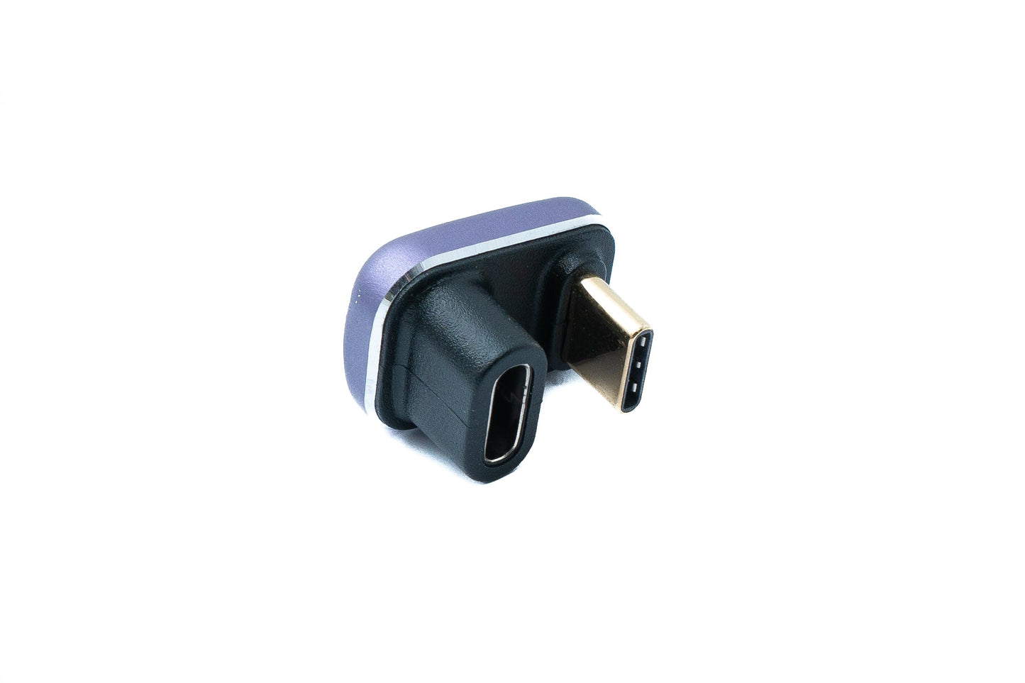 SYSTEM-S USB4 USB Adapter Typ C Stecker zu Buchse 40 Gbit/s USB 4.0 U Turn 180° Winkel Kabel