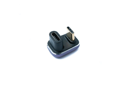 SYSTEM-S USB4 USB Adapter Typ C Stecker zu Buchse 40 Gbit/s USB 4.0 U Turn 180° Winkel Kabel