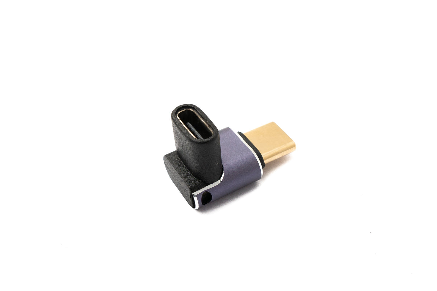 SYSTEM-S USB4 USB Adapter Typ C Stecker zu Buchse 40 Gbit/s USB 4.0 100W Winkel Kabel in Grau