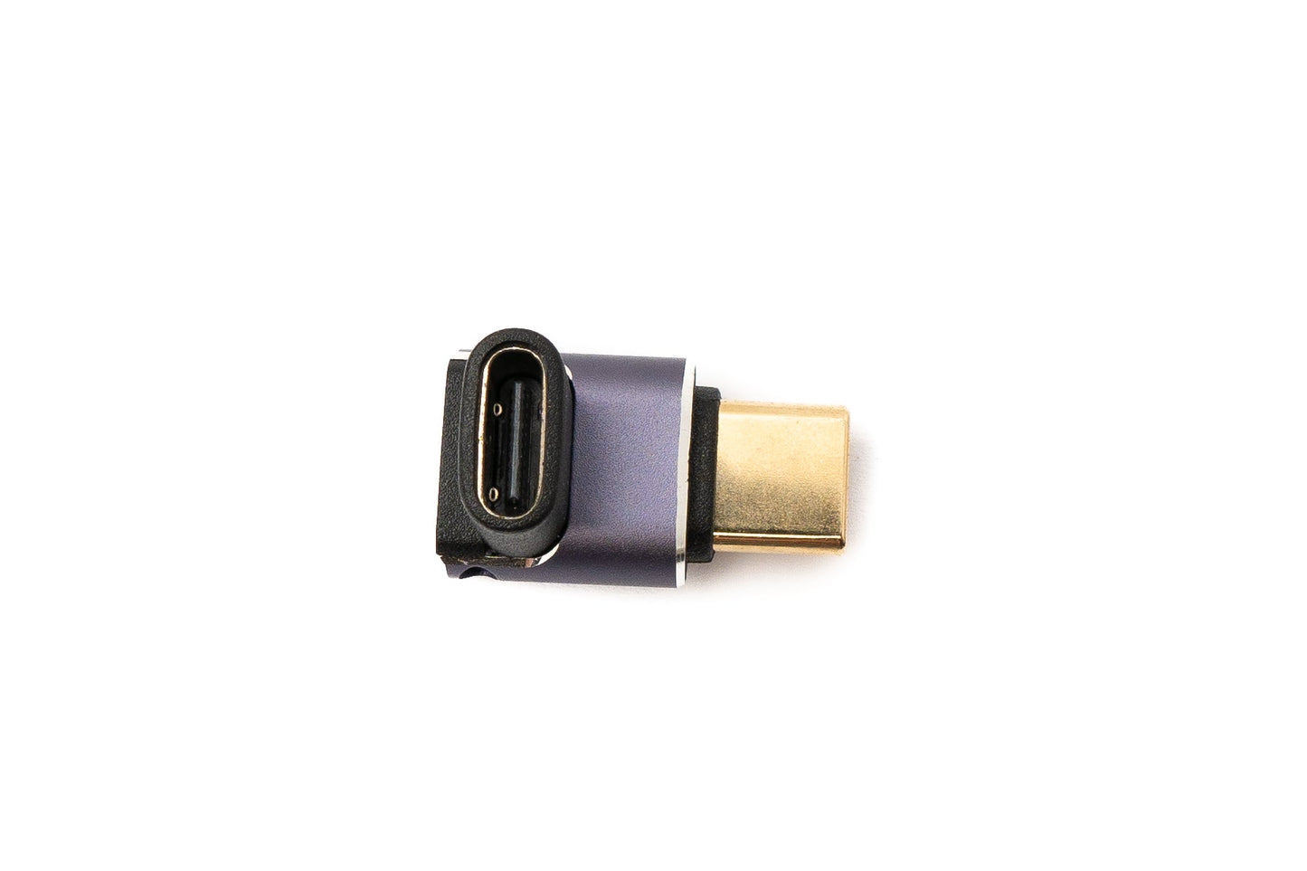 SYSTEM-S USB4 USB Adapter Typ C Stecker zu Buchse 40 Gbit/s USB 4.0 100W Winkel Kabel in Grau