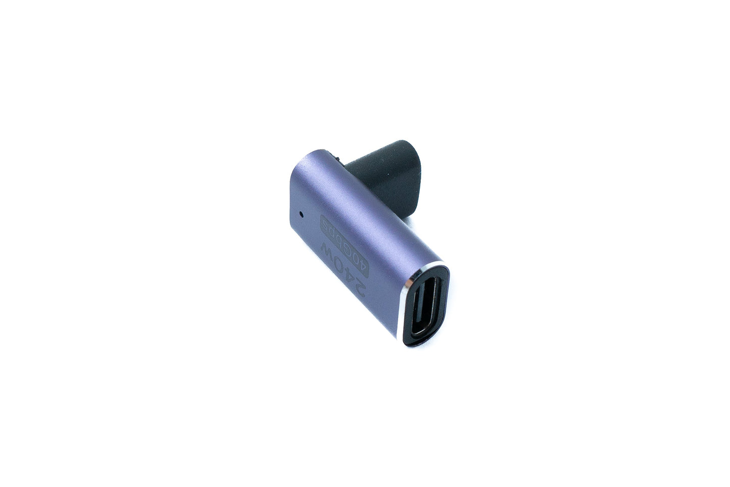 SYSTEM-S USB4 USB Adapter Typ C Buchse zu Buchse 40 Gbit/s USB 4.0 Winkel Kabel in Grau