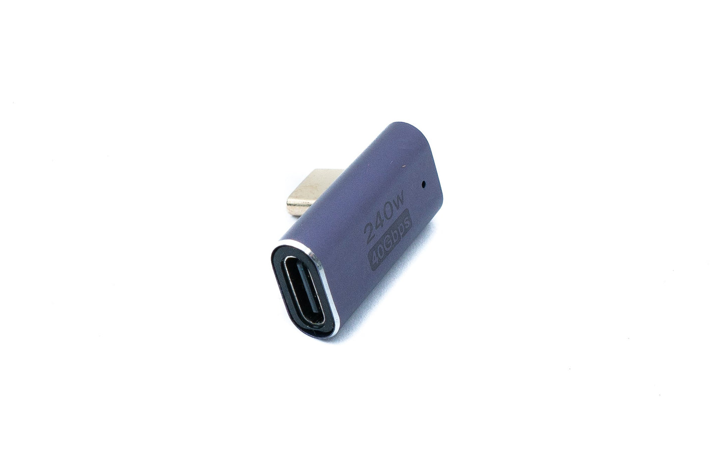 SYSTEM-S USB4 Adapter Typ C Stecker zu Buchse 40 Gbit/s USB 4.0 Winkel 240W Kabel