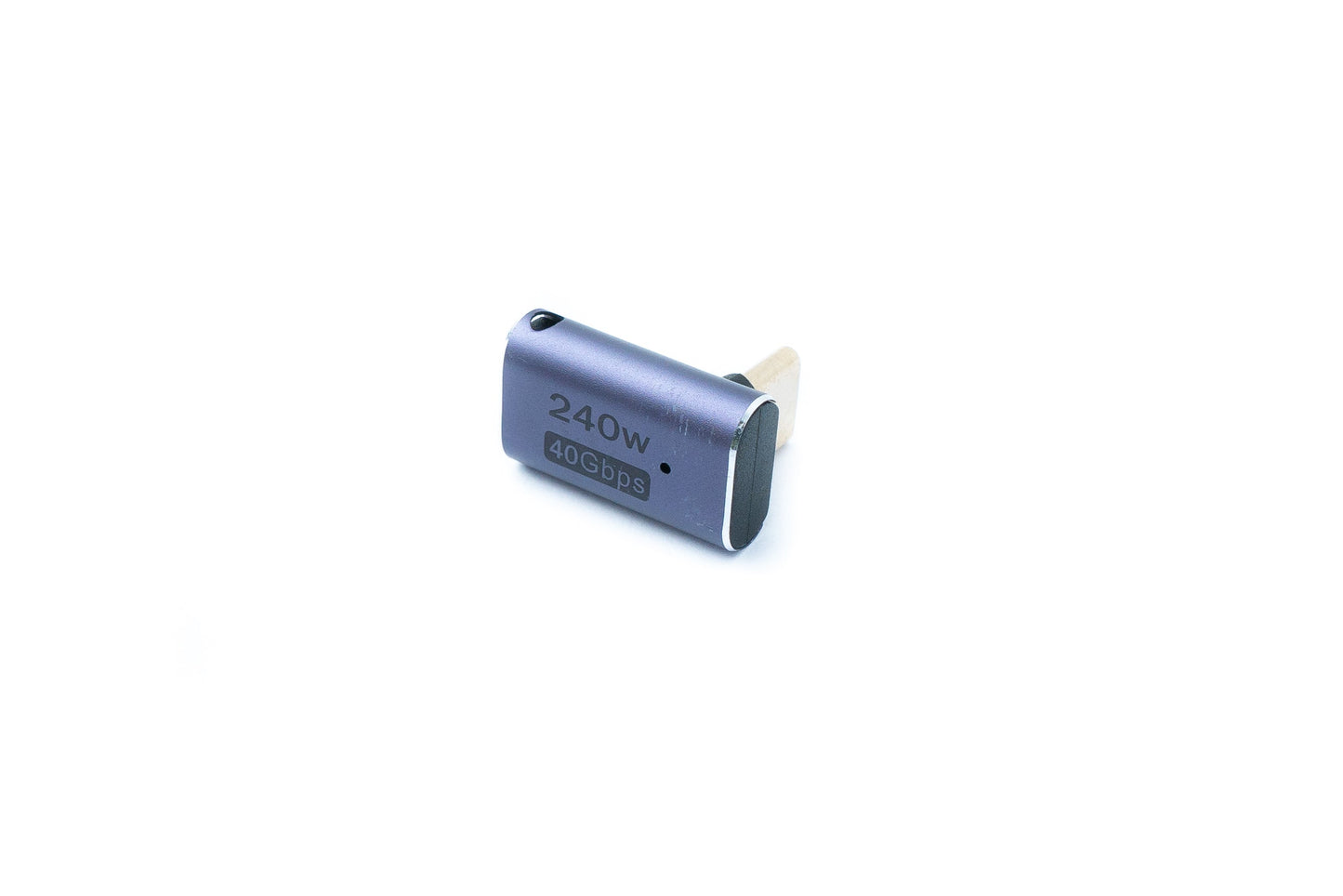 SYSTEM-S USB4 USB Adapter Typ C Stecker zu Buchse 40 Gbit/s USB 4.0 Winkel Kabel in Grau