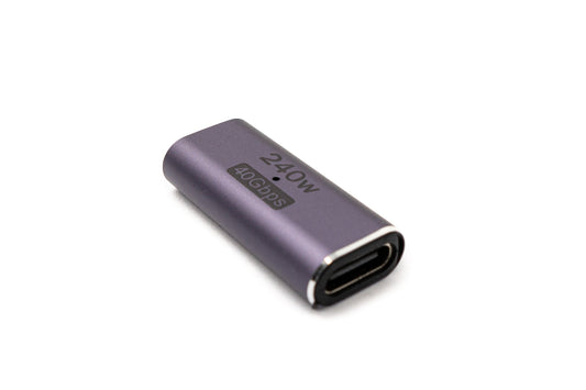 SYSTEM-S USB4 USB Adapter Typ C Buchse zu Buchse 40 Gbit/s USB 4.0 Kabel in Grau
