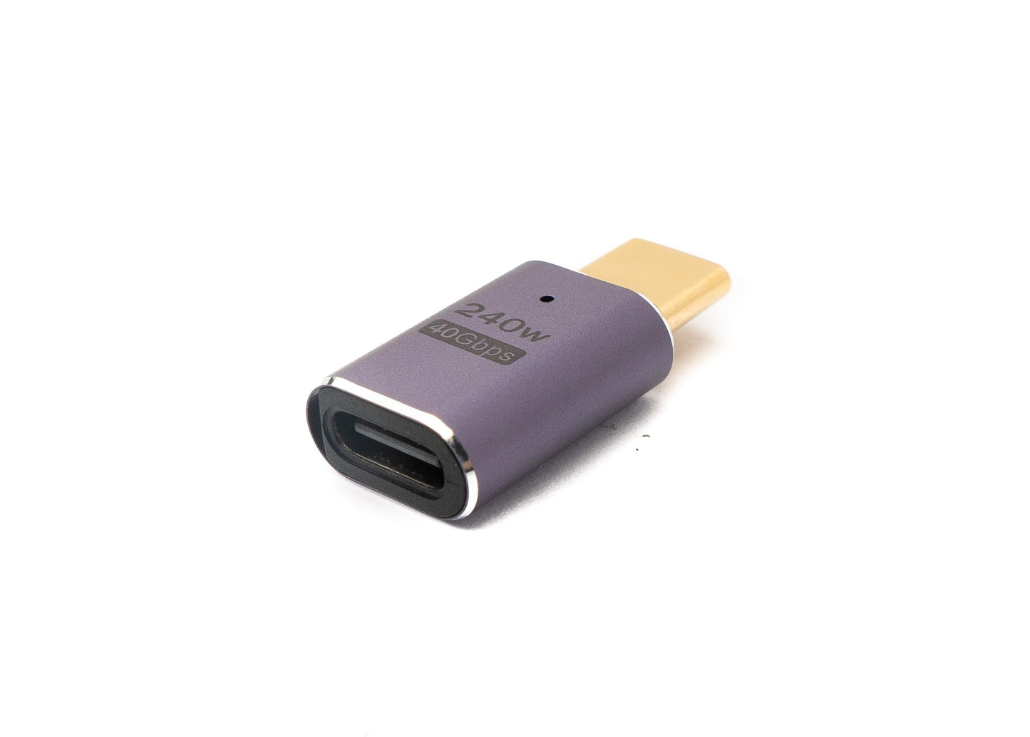 SYSTEM-S USB4 Adapter Typ C Stecker zu Buchse 40 Gbit/s USB 4.0 Kabel  240 W in Grau