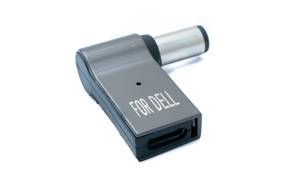 SYSTEM-S USB 3.1 Adapter Typ C Stecker zu Dell DC 20V 3,5 x 1,35 mm Buchse in Grau