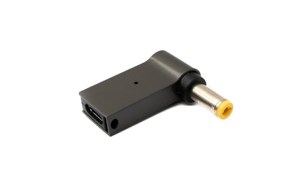 SYSTEM-S USB 3.1 Adapter Typ C Stecker zu DC 20V 5,5 x 2,5 mm Buchse in Grau