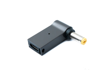 SYSTEM-S USB 3.1 Adapter Typ C Stecker zu DC 20V 5,5 x 1,7 mm Buchse in Grau