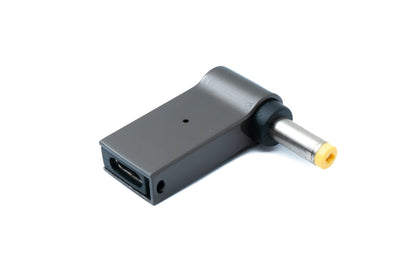 SYSTEM-S USB 3.1 Adapter Typ C Stecker zu DC 20V 4,8 x 1,7 mm Buchse in Grau