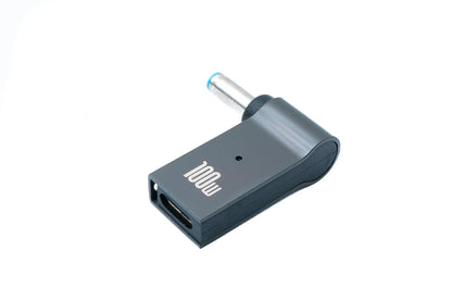 SYSTEM-S USB 3.1 Adapter Typ C Stecker zu HP DC 20V 4,5 x 3,0 mm Buchse in Grau