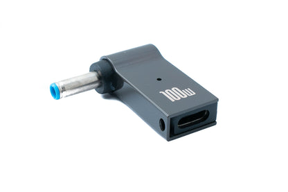 SYSTEM-S USB 3.1 Adapter Typ C Stecker zu HP DC 20V 4,5 x 3,0 mm Buchse in Grau