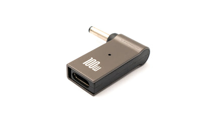 SYSTEM-S USB 3.1 Adapter Typ C Stecker zu DC 20V 3,5 x 1,35 mm Buchse in Grau